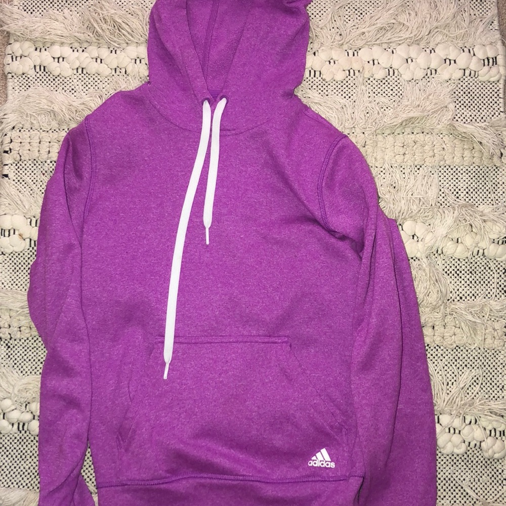 Purple long sleeve adidas hoodie